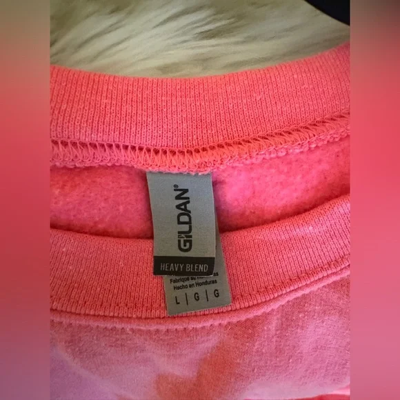 LMSS Neon Pink Embroidered Sweatshirt Large - Picture 4 of 4